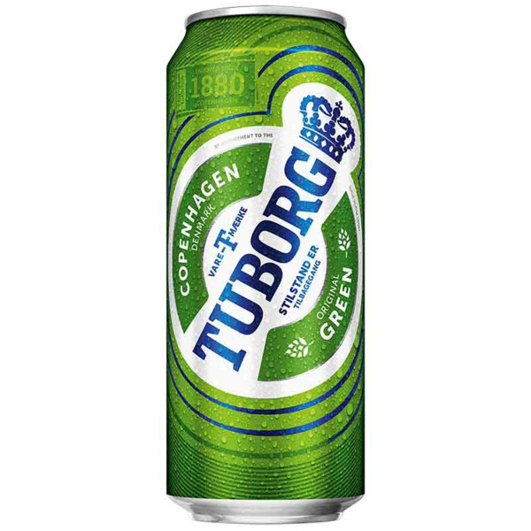 Пиво Туборг Грін 4.6% 0.5л з/б