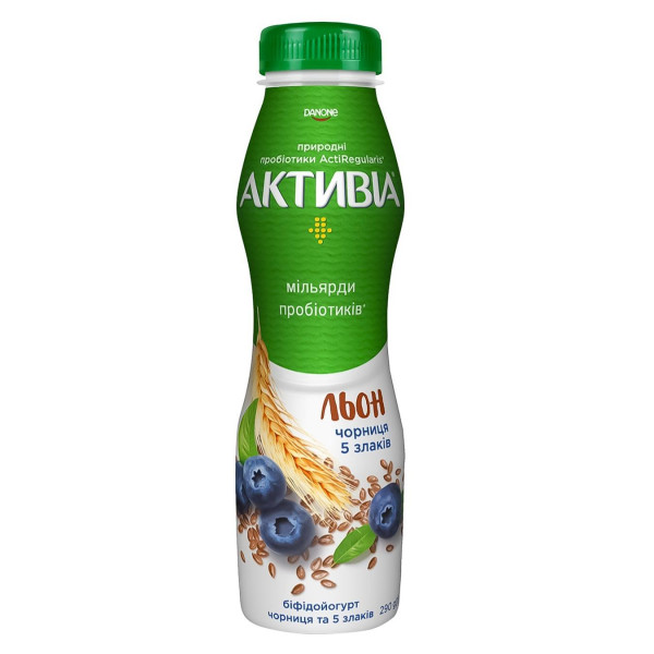 Біфідойогурт Данон Активія 1.5% 260г 5 злаків пл/б