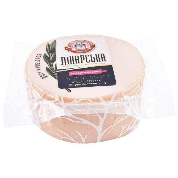 Ковбаса Лікарська вар в/г синюга (ваг) Алан ДСТУ